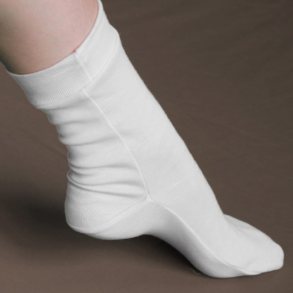 Begrafeniskleding: Witte sokken van biologisch katoen, van milieuvriendelijke stof, geheel afbreekbaar, geschikt voor natuurbegrafenis of crematie