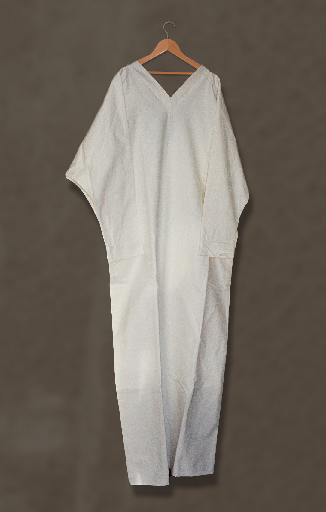 Uitvaartkleding: Naturel doodshemd van biologisch katoen, geschikt voor natuurbegrafenis en crematie